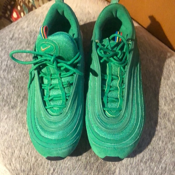 air max green and yellow